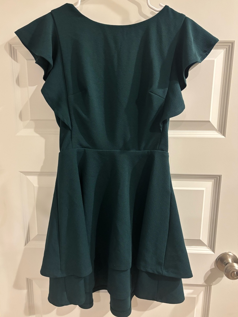Midnight Doll Green Ruffle Fit & Flare Dress – Medium